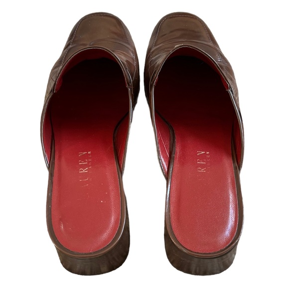 Lauren Ralph Lauren Rosemary Leather Slip-on Mules | Women's 7.5B - Picture 3 of 8